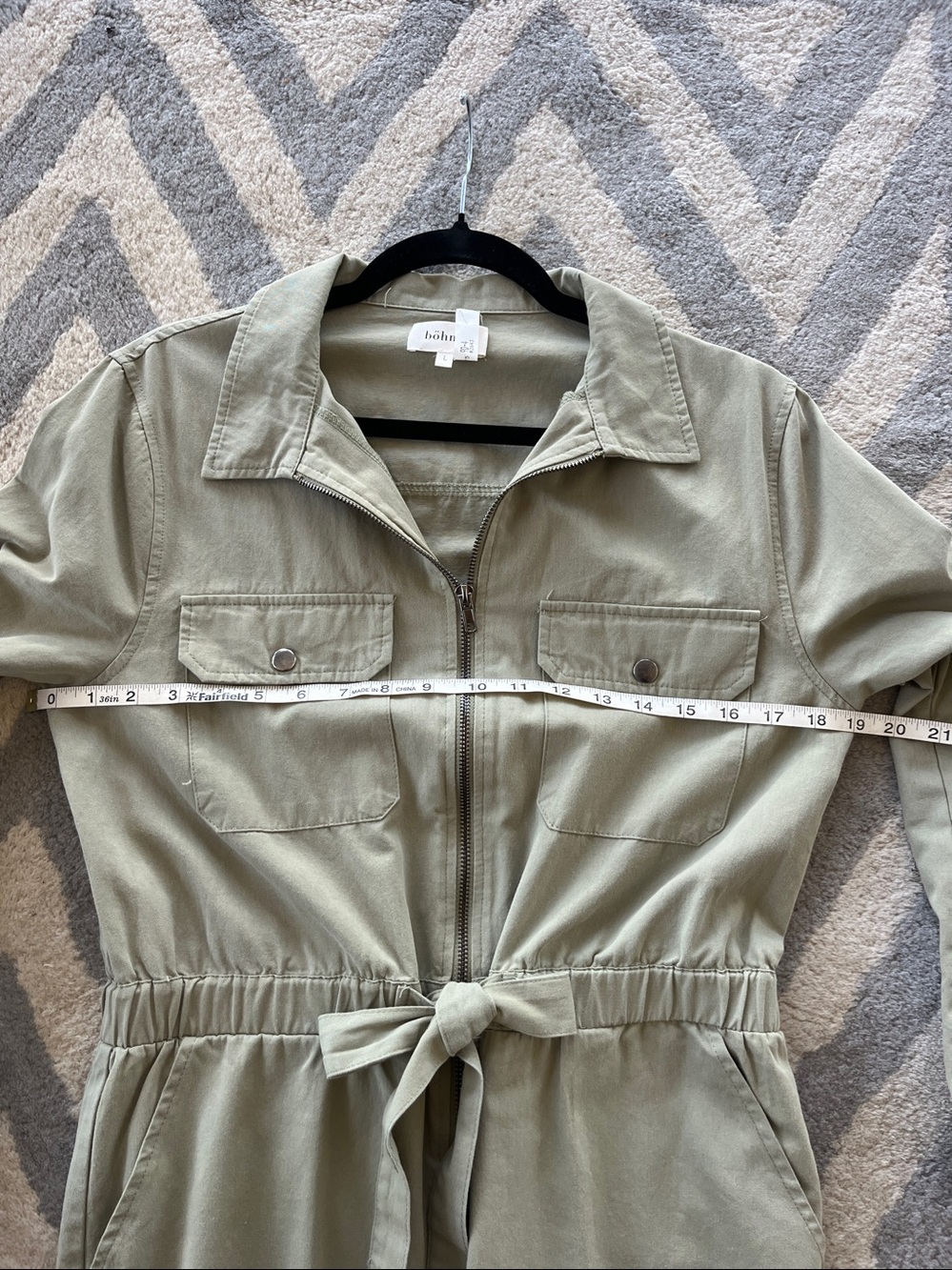 Böhme Cotton Zipper Military Utility Jumpsuit / Overalls - Picture 7 of 9